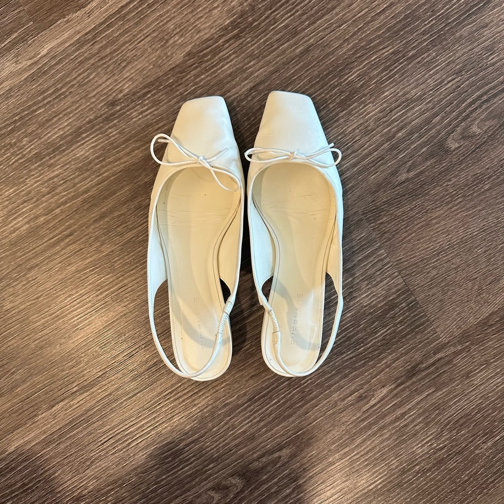 Everlane Cream Ballet Heels